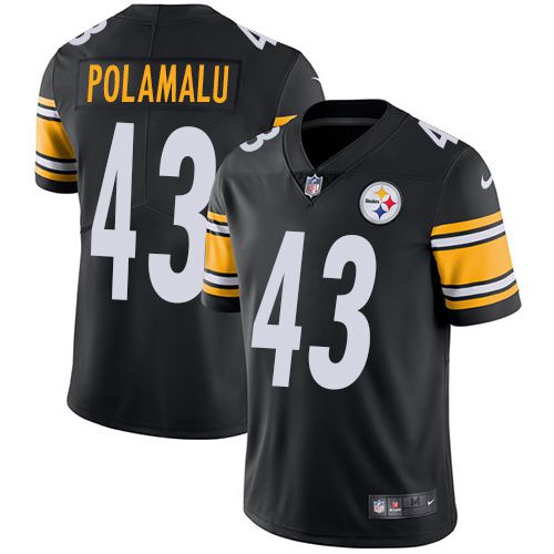 Men Pittsburgh Steelers #43 Troy Polamalu Nike Black Limited NFL Jersey